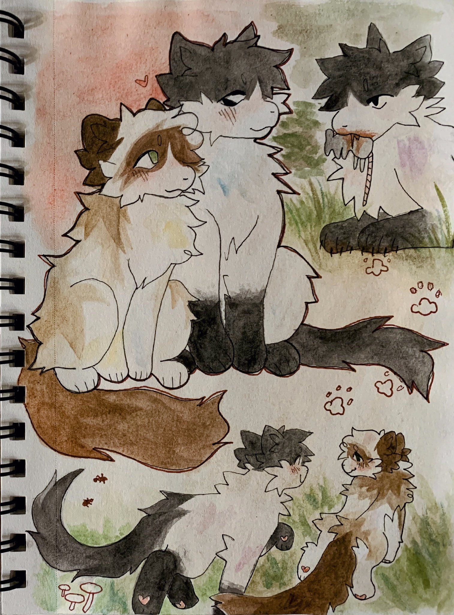 duo watercolor page from August 13, 2022